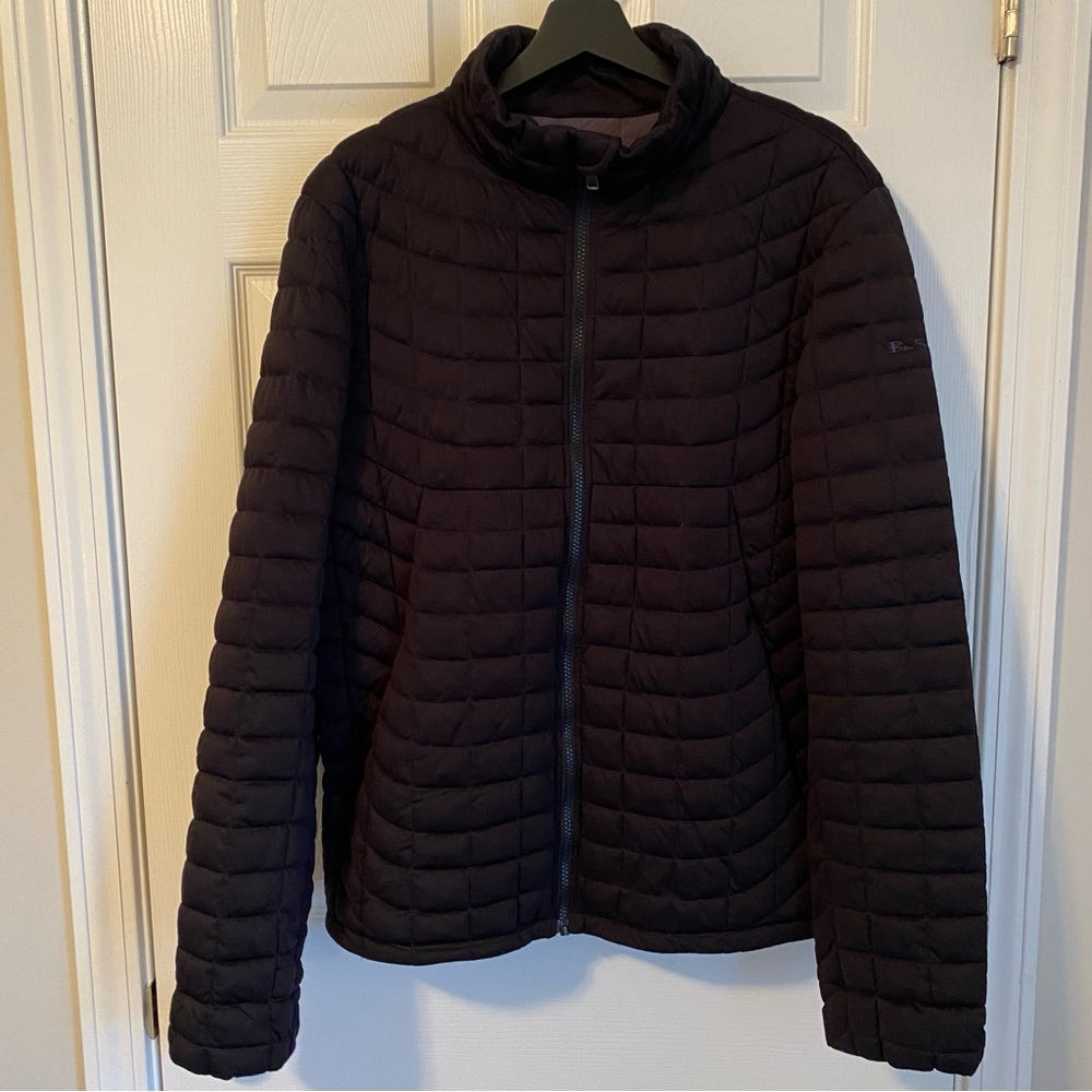 Men's Ben Sherman Black Full Zip Crew Neck Lightweight Puffer Jacket No size tag